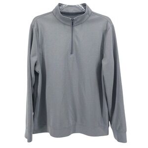 Hickey Freeman 1/4 Zip Pullover Gray Performance Jacket Mens Medium